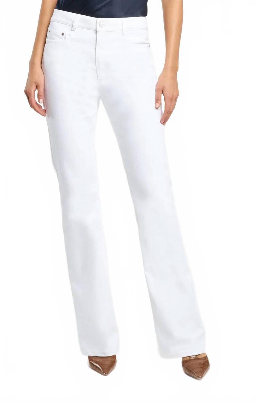 NEW CINQ A SEPT subtle flare denim pant in white